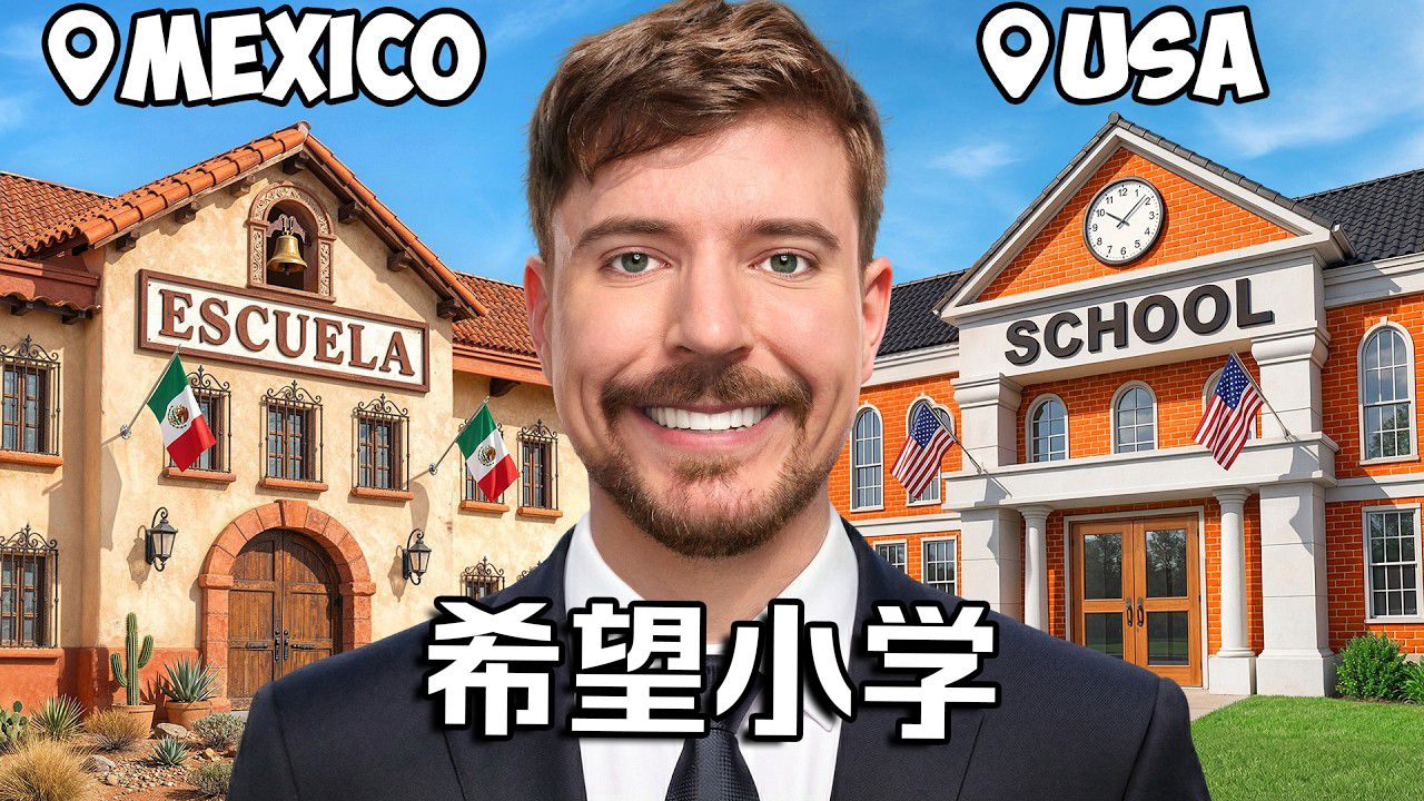 【MrBeast官方】我帮助修建了10所学校！