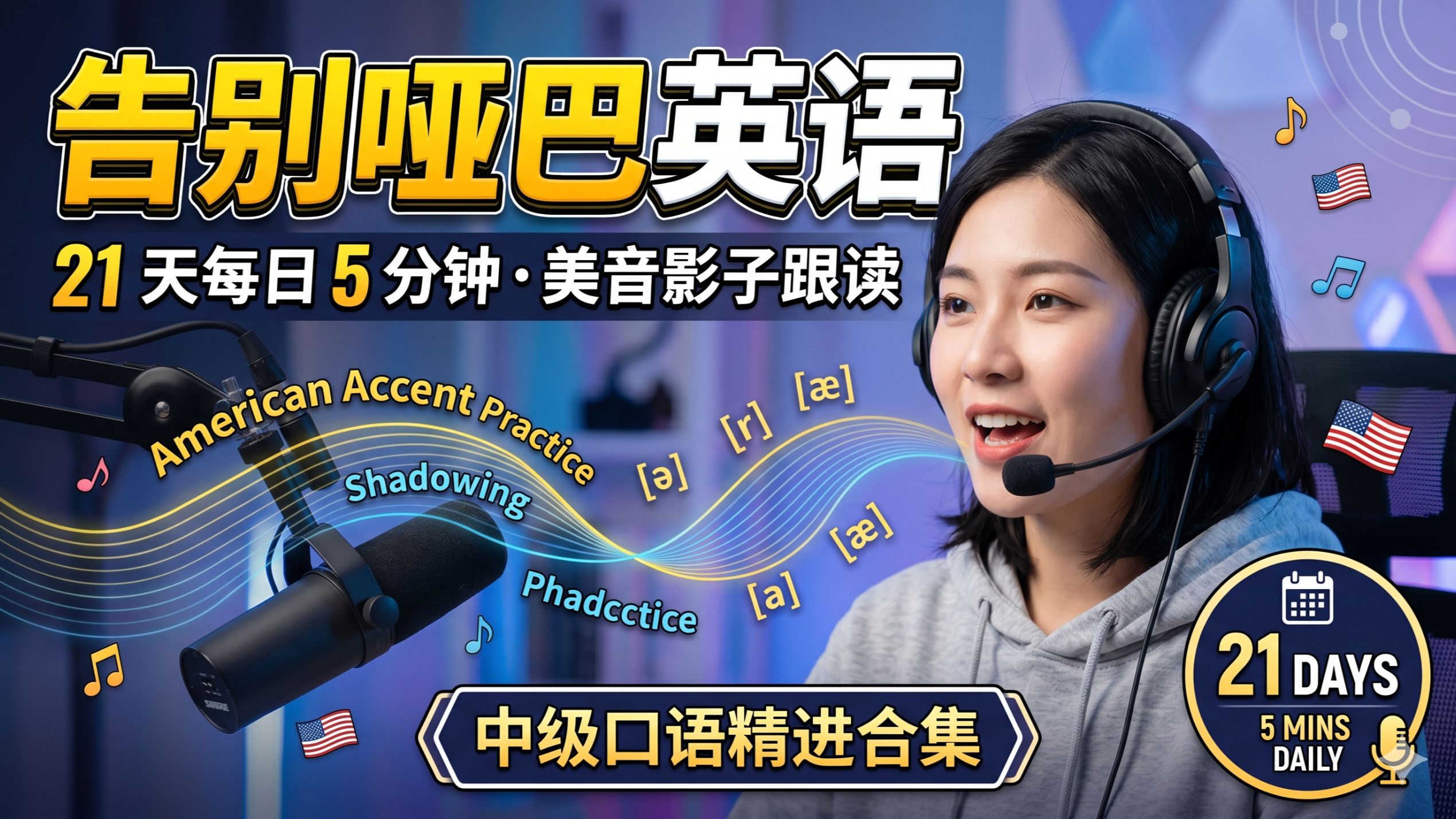 告别哑巴英语｜21 天每日 5 分钟美音影子跟读 ｜中级口语精进合集 p01 1.《贫穷限制了我的学习能力》 (P1)