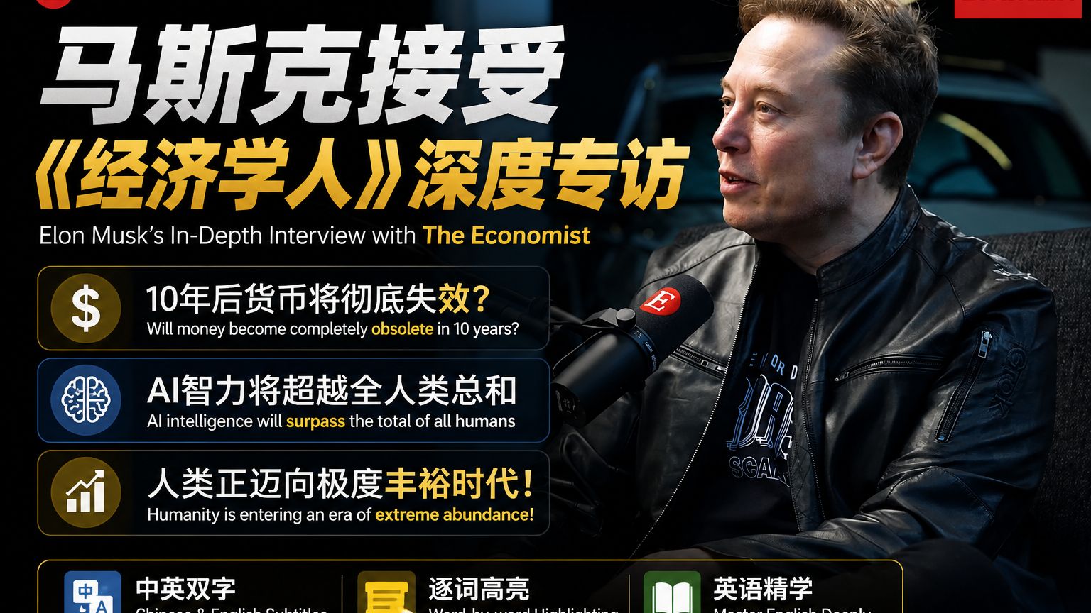 【英语访谈】马斯克接受《经济学人》深度专访
