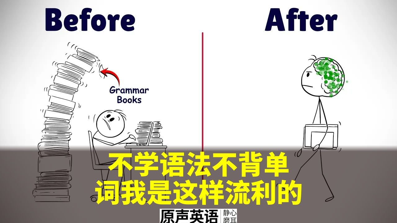 【漫画学英语】不学语法不背单词，我是这样流利的 · 真实经历 p01 中英字幕 (P1)