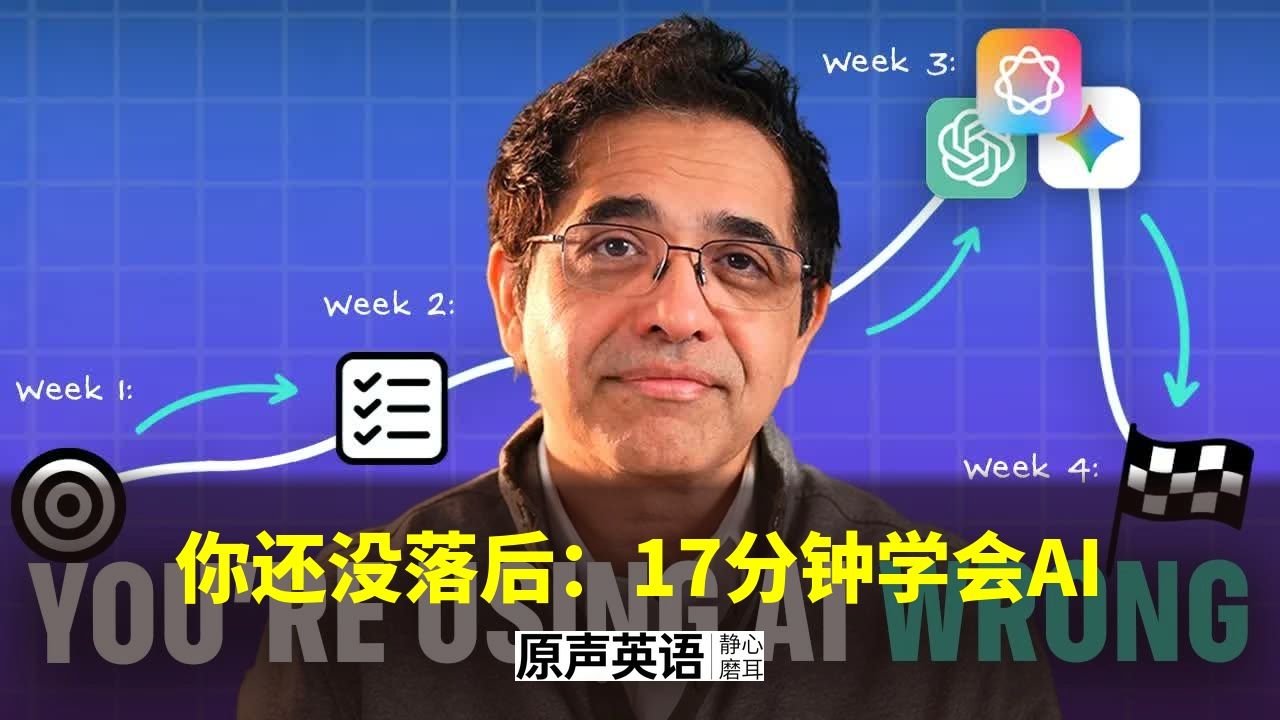 【AI入门】你还没落后：17分钟学会AI · 30天掌握AIM与MAAP框架 p01 中英字幕 (P1)