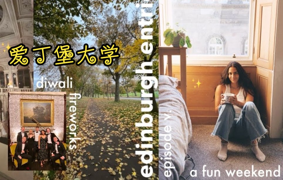 【英音】爱丁堡大学舞会 | 圣诞集市焰火 | 周末vlog | nayna | 英文字幕