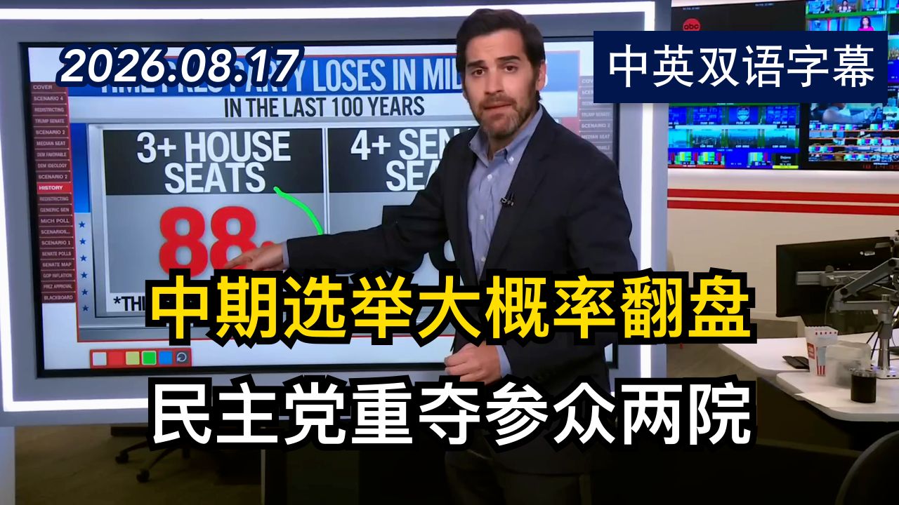 美国中期选举的所有可能性分析及预测 | 2026.8.17 | 美剧级别字幕
