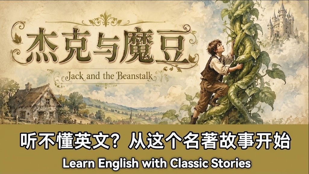 杰克与魔豆｜英文故事｜听故事学英文｜英文听力练习｜睡前英文故事｜英文学习（初学者友好）