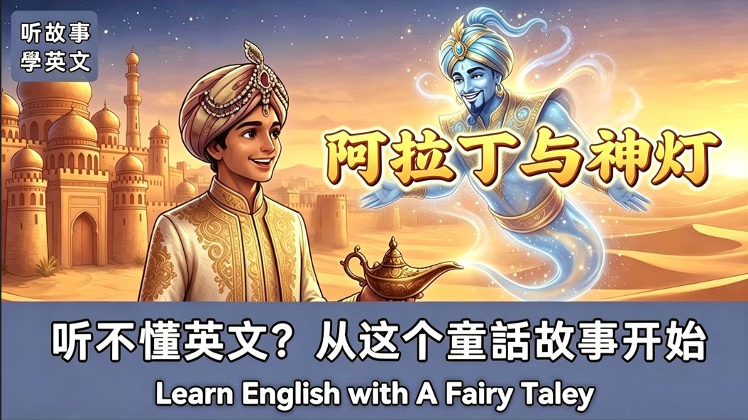 阿拉丁与神灯｜英文故事｜听故事学英文｜英文听力练习｜英语故事｜睡前英文故事｜英文学习（初学者友好）