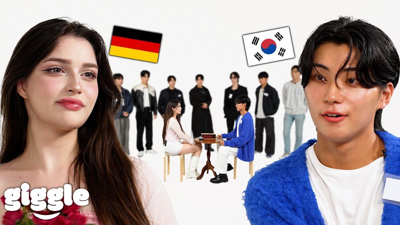 德国美女盲盒约会8个韩国帅哥，现场太上头