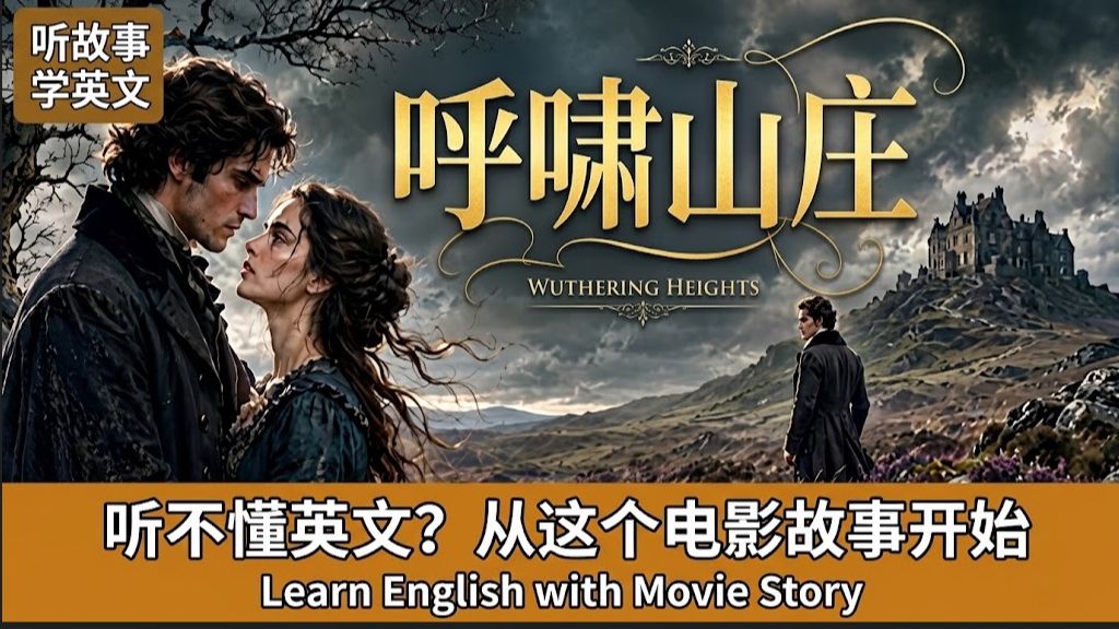 呼啸山庄｜英文故事｜听故事学英文｜英文听力练习｜睡前英文故事｜英文学习（初学者友好）