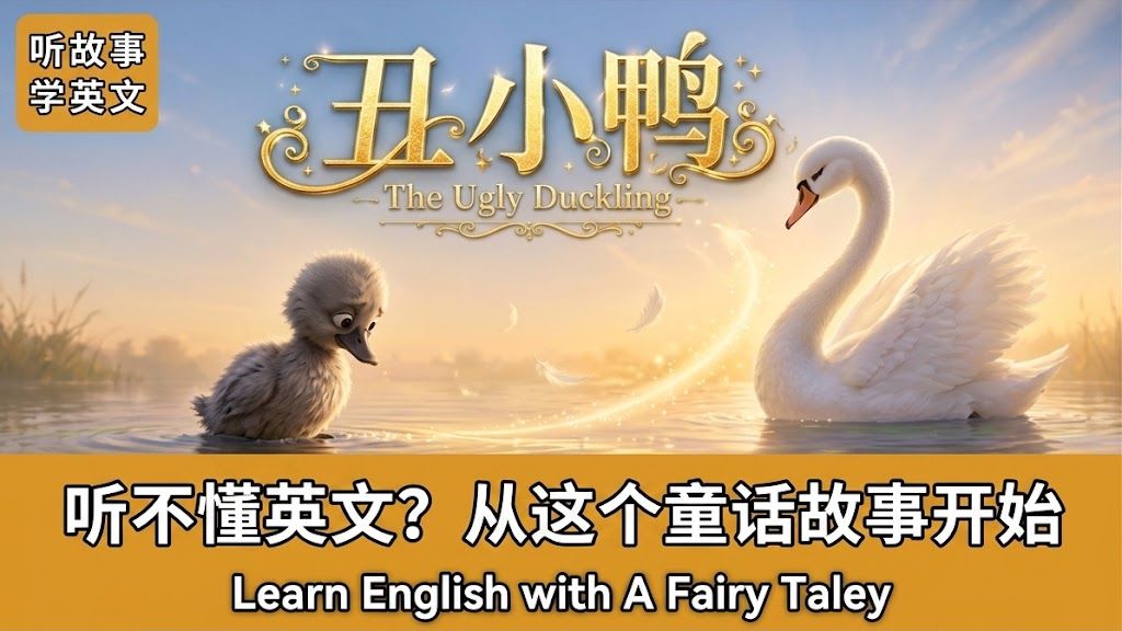 丑小鸭｜英文故事｜听故事学英文｜英文听力练习｜睡前英文故事｜英文学习（初学者友好）