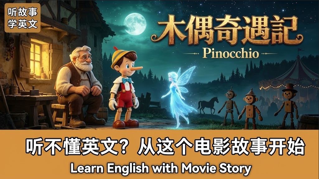 木偶奇遇记｜英文故事｜听故事学英文｜英文听力练习｜睡前英文故事｜英文学习（初学者友好）