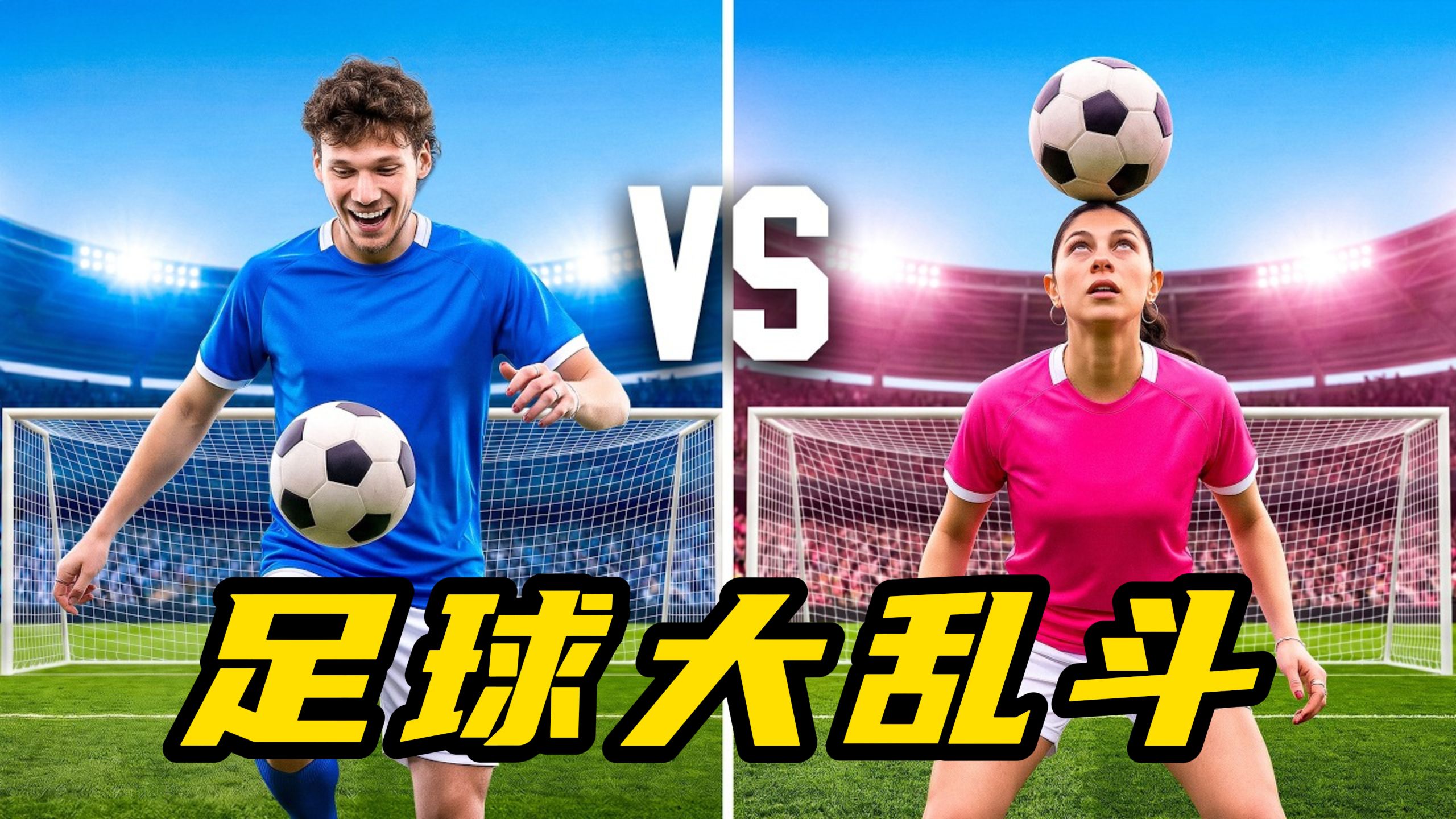 男生VS女生 世界杯挑战！谁才是足球最强？！
