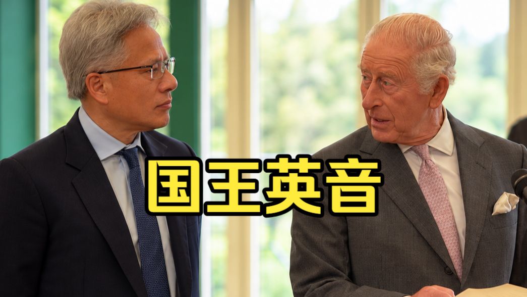 顶级英语精听范本!英王谈AI风险,黄仁勋在旁频频点头