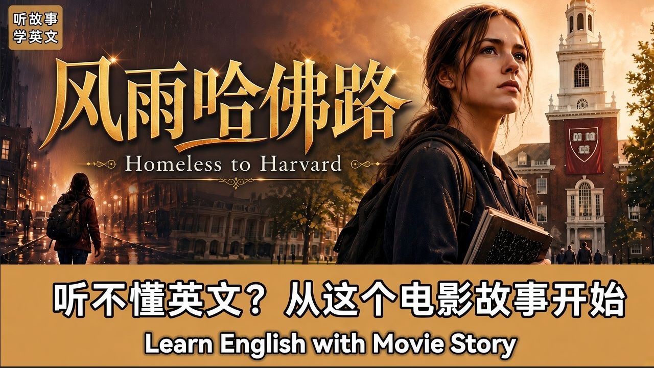 风雨哈佛路｜英文故事｜听故事学英文｜英文听力练习｜睡前英文故事｜英文学习（初学者友好）