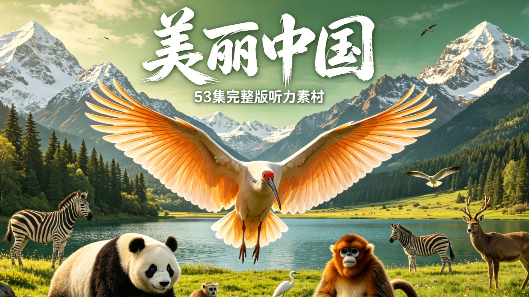 央视《美丽中国》｜53集完整版听力素材 地道原声旁白｜中英双语，不用死背也能涨听力 p01 1.冰之花 (P1)