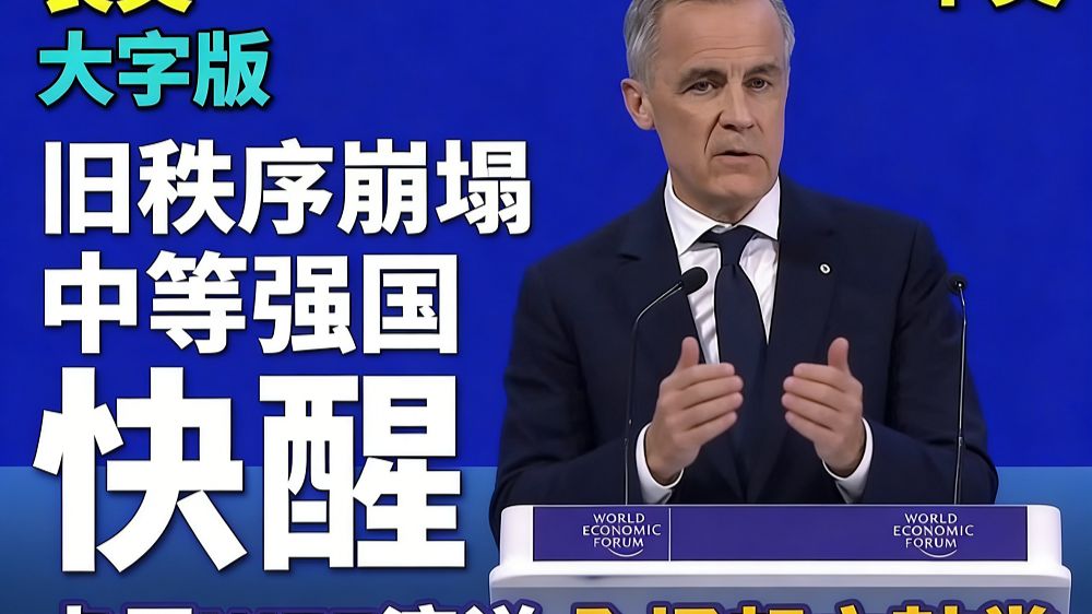 实战练英文 | 抵抗强国，加拿大能成功？Mark Carney 达沃斯直指「规则秩序已死」！痛批大国为刀俎，中等强国必须联合起来，拒绝成为板上肉｜2026 达沃