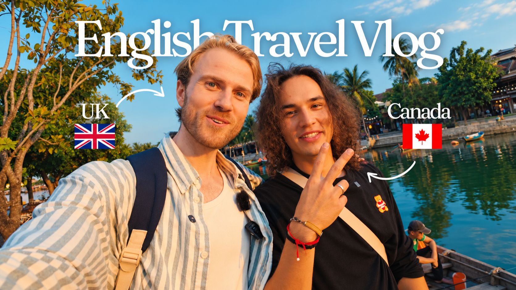 【全英Vlog】英音美音同框：两个博主在越南边逛边对词 p01 双语字幕版 (P1)