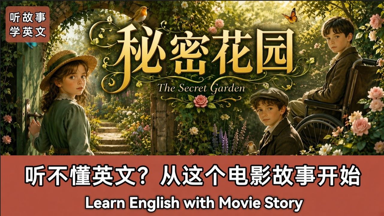 秘密花园｜英文故事｜听故事学英文｜英文听力练习｜睡前英文故事