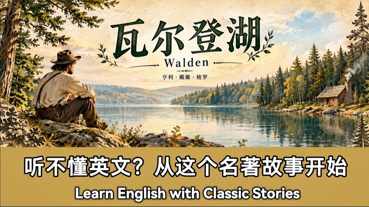 瓦尔登湖｜英文故事｜听故事学英文｜英文听力练习｜睡前英文故事｜英文学习（初学者友好）